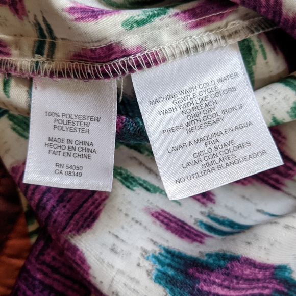 JONES NEW YORK* vintage rhinestone detail loose fitting slit neck bell sleeve 3x - Picture 5 of 5